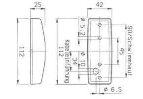 Jokon Breedtelicht PLR1007 met Reflector Rechthoekig Opbouw Wit