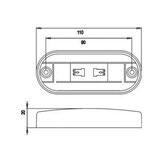 Jokon Zijmarkering LED SMLR2003 Rechthoekig Opbouw Oranje
