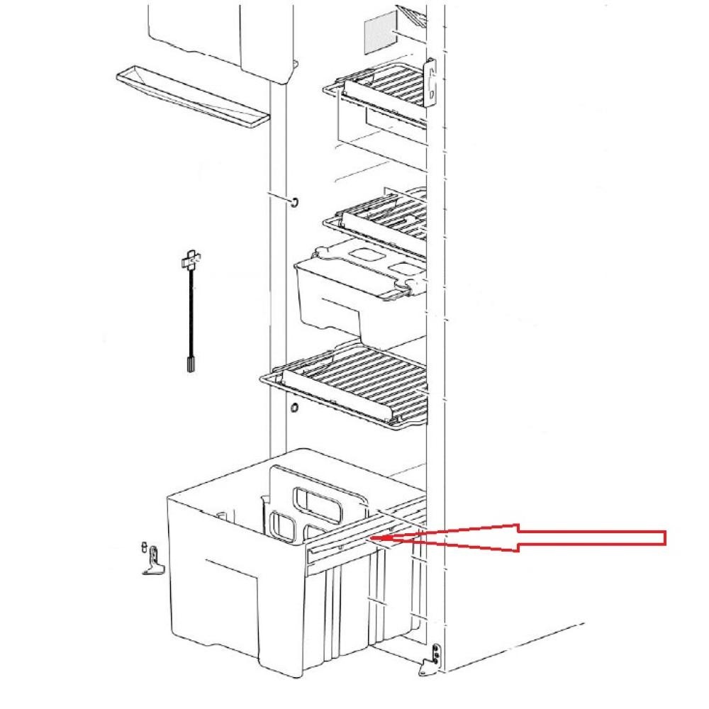 Thetford N3142/N4142 Koelkast Groentebak Geleider 2st. Thetford N3142/N4142 Koelkast Groentebak Geleider 2st.