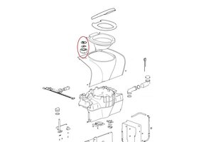 Thetford C500 Controle Knop C versie V2 wit/grijs