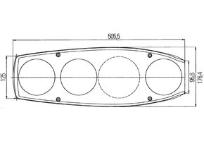 Hella Achterlicht Caraluna II Reflector/ Rem/ Knipper/ Mist/ Zijmarkering Camper Links