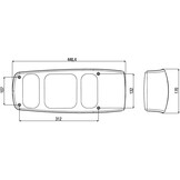 Hella Achterlicht Caraluna I Knipper/ Rem/ Reflector Camper Links Hella Achterlicht Caraluna I Knipper/ Rem/ Reflector Camper Links