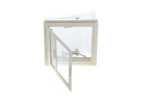 MPK Dakluik 40x40cm Wit Kader+Vliegenhor