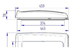 Thule Vent 12V Translucent 40x40cm