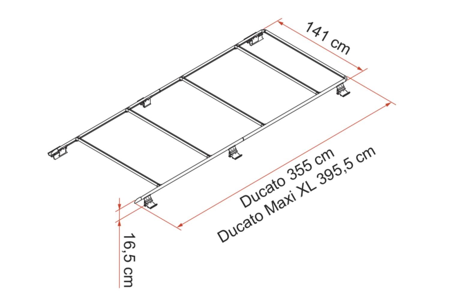 Fiamma Roof Rail Ducato Maxi XL 05808-02-