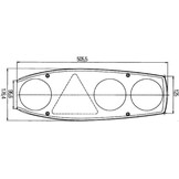 Hella Achterlicht Caraluna II Rem/ Knipper/ Mist/ Zijmarkering/ Driehoek Reflector Links