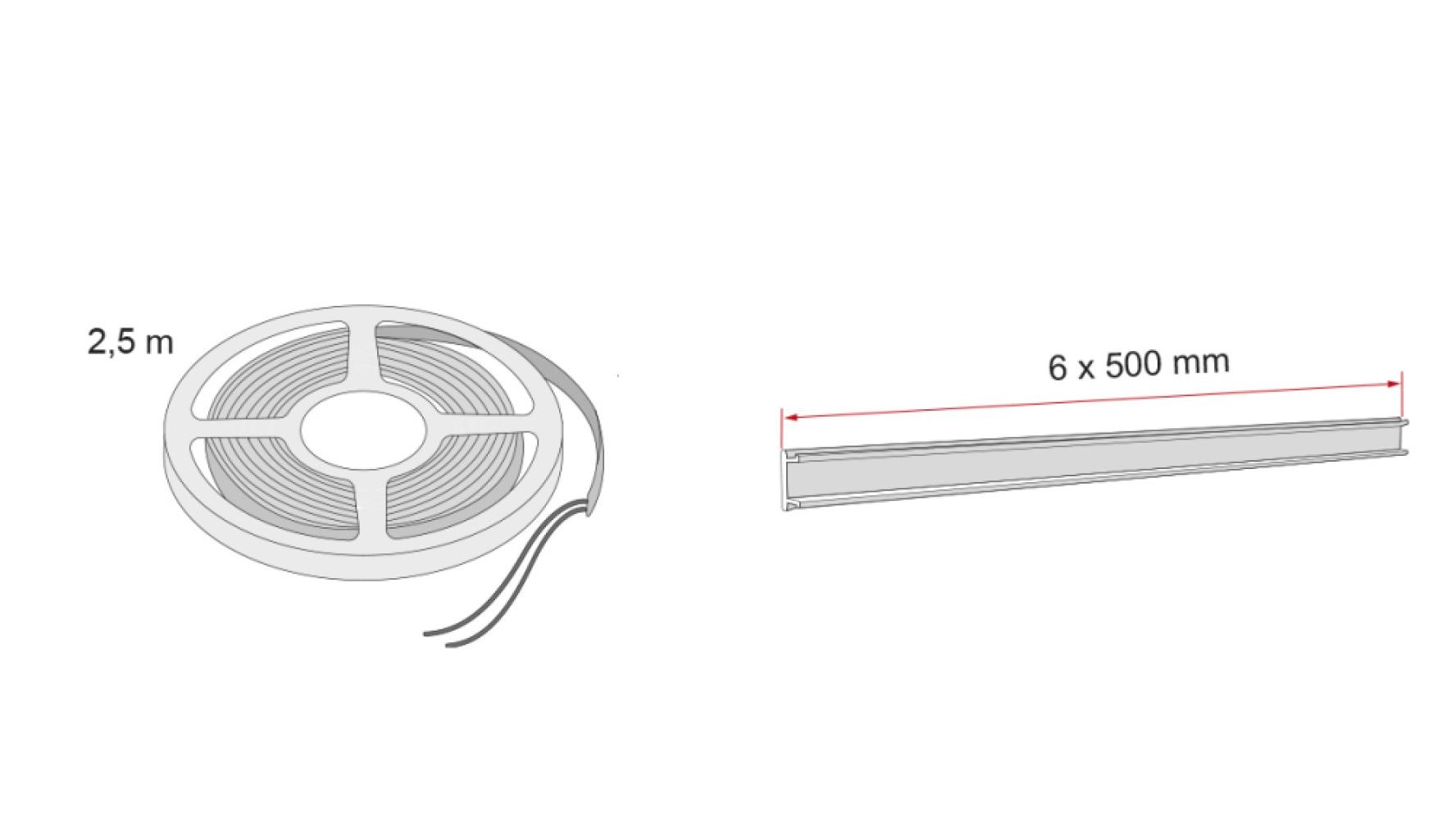 Fiamma Kit LED Strip Awning F43Van