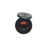 Power Line Contactdoos USB-A QC3.0 + USB-C QC4.0 Lader Power Line Contactdoos USB-A QC3.0 + USB-C QC4.0 Lader