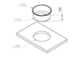 Navy Load Spoelbak Rond RVS Ø30-Ø33 H18