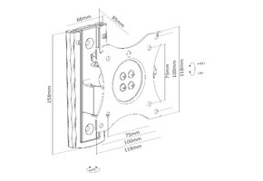 Vechline TV Steun Wandmontage