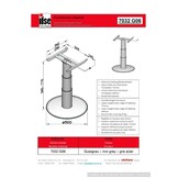 Ilse Vrijstaande Lifttafelpoot 7032 G06 34/71.5cm