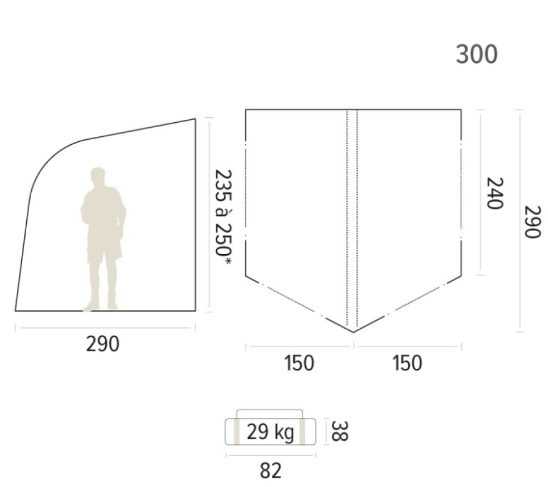 Trigano Opblaasbare Voortent Lima 300