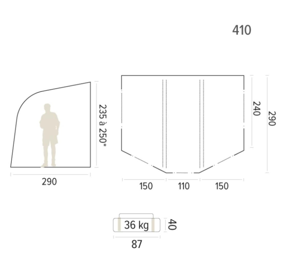 Trigano Opblaasbare Voortent Lima 410