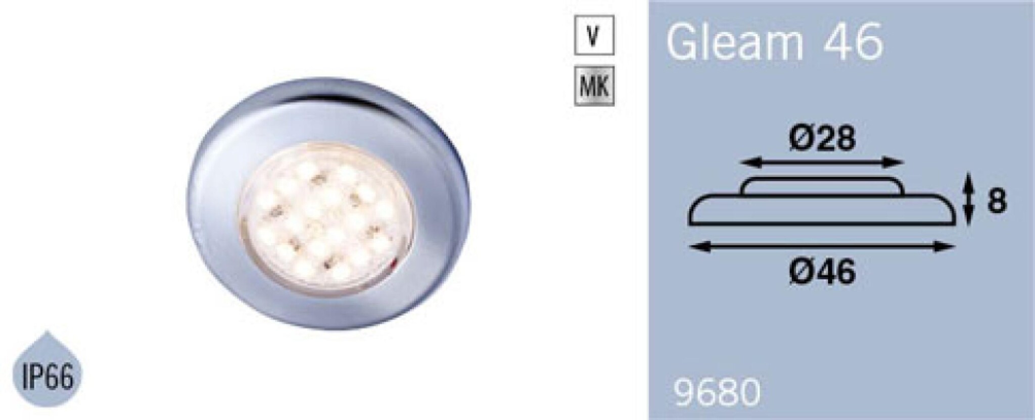 Frilight Opbouwspot Glean 46 LED Wit