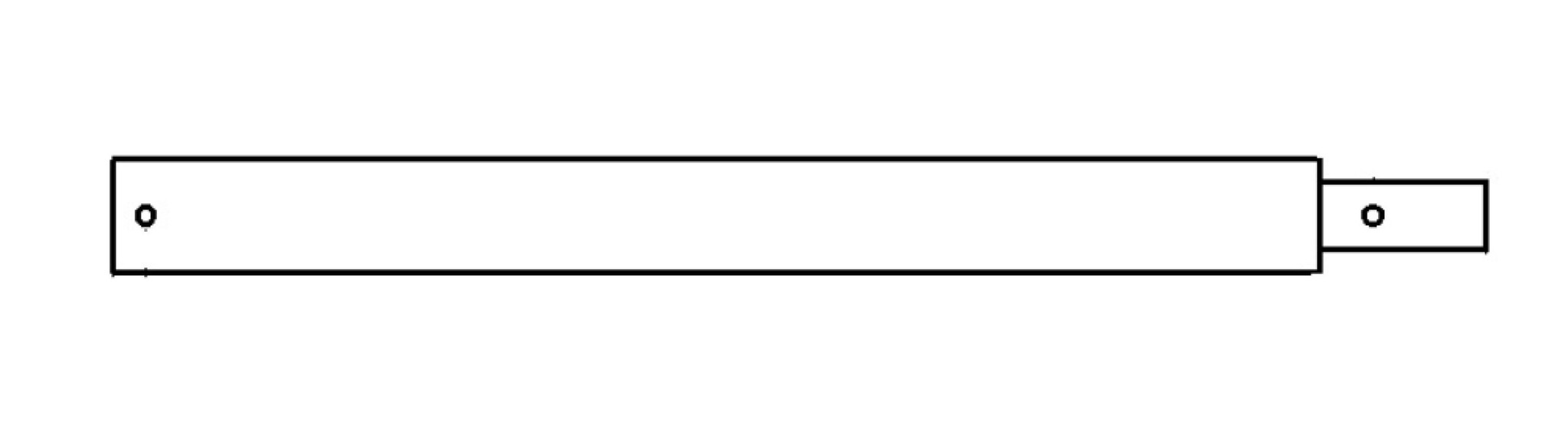 Campking Tussendeel 25mm 100/90cm veer+gat CFRP