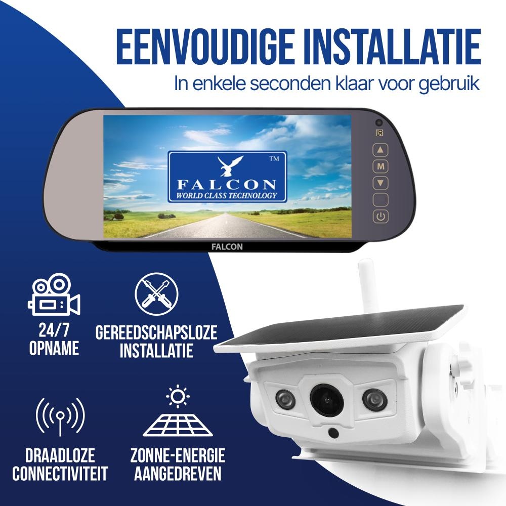 Falcon Achteruitrijcamera + Digitale Spiegel