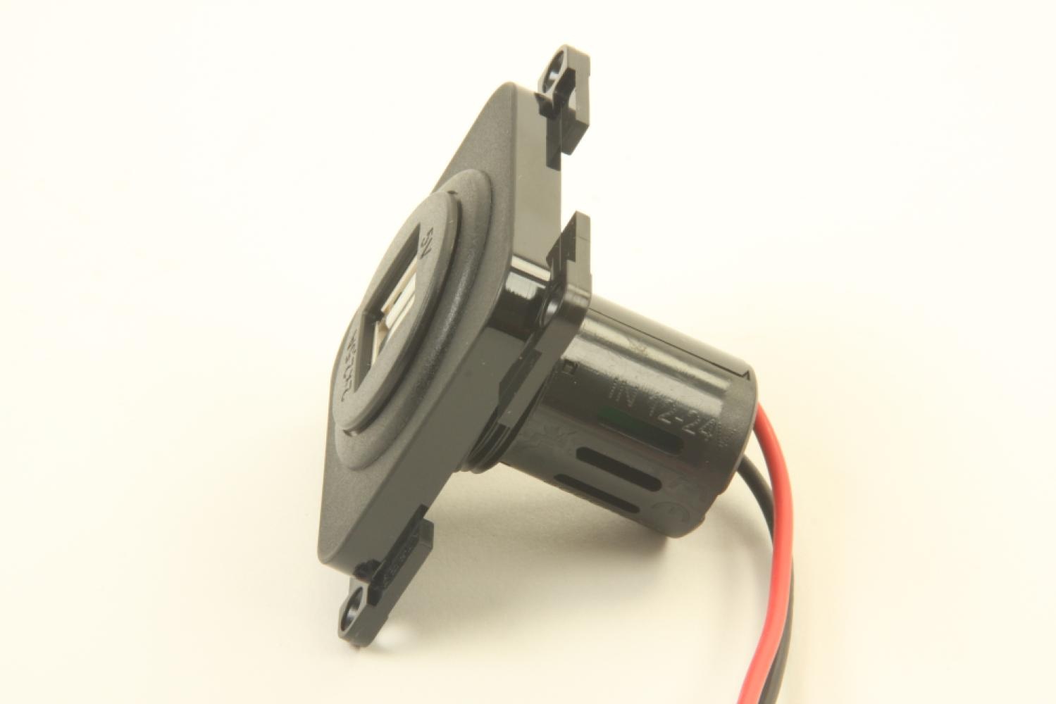 Presto Contactdoos 2x USB Lader 12V Inbouw S-10.000 Zwart