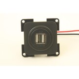 Presto Contactdoos 2x USB Lader 12V Inbouw S-10.000 Zwart
