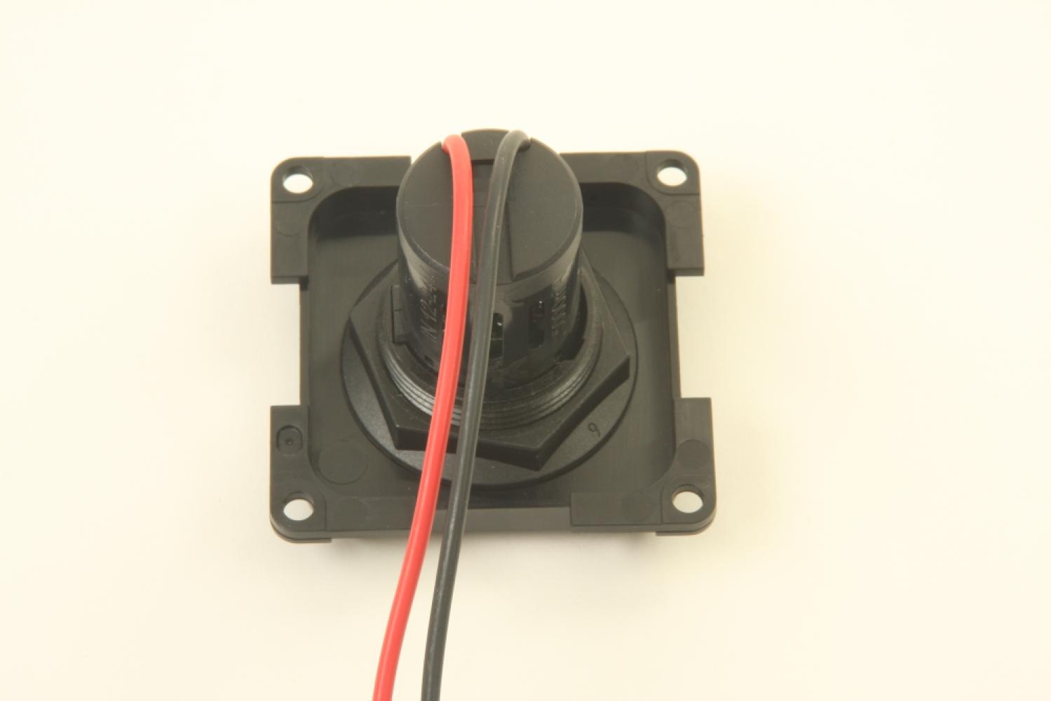 Presto Contactdoos 2x USB Lader 12V Inbouw S-10.000 Zwart