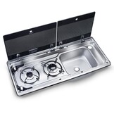 Dometic Kookplaat 2-Pits met Spoelbak Rechts MO9722R