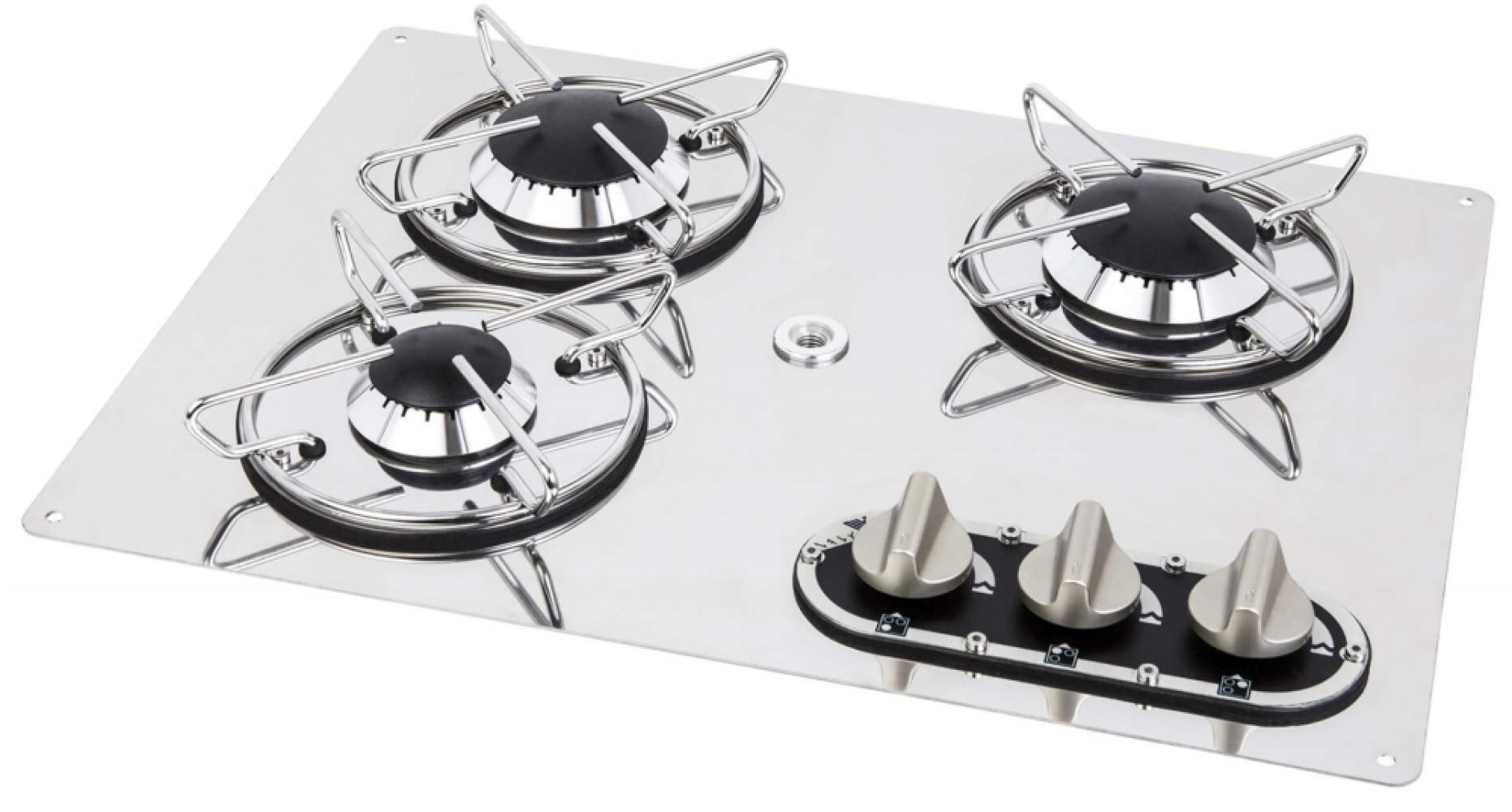 Navy Load Kookplaat RVS 3-Pits 470x360