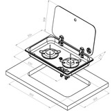 Navy Load Kookplaat 2-Pits 530x326