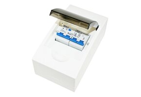 Zekeringkast 4-Modules met Aardlekschakelaar 30mA en Dubbelpolige Zekeringautomaat B10A