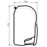 Thule 8000 400 Wit-Mystic Grey