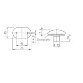 Jokon Breedtelicht PL2000 Ovaal Inbouw Wit