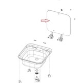 Dometic Spoelbak Glasdeksel SNG4244