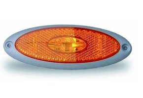 Jokon Zijmarkering LED SMLR2010 Ovaal Opbouw Oranje-Grijs Frame