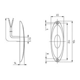 Jokon Zijmarkering LED SMLR2010 Ovaal Opbouw Oranje-Oranje Frame