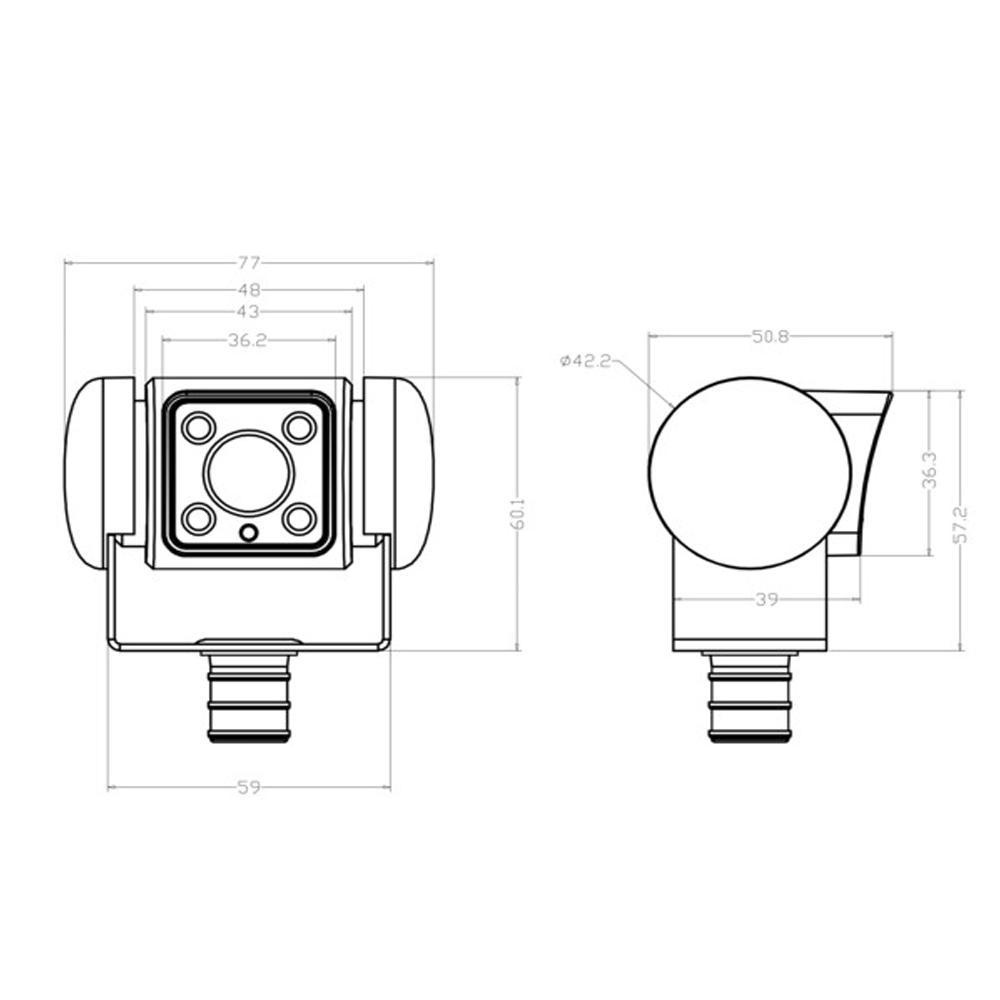 Dometic PerfectView CAM 45 Achteruitrijcamera Zilver Dometic PerfectView CAM 45 Achteruitrijcamera Zilver