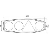 Hella Achterlicht Caraluna II Rem/ Knipper/ Achteruitrij/ Driehoek Reflector Rechts Hella Achterlicht Caraluna II Rem/ Knipper/ Achteruitrij/ Driehoek Reflector Rechts