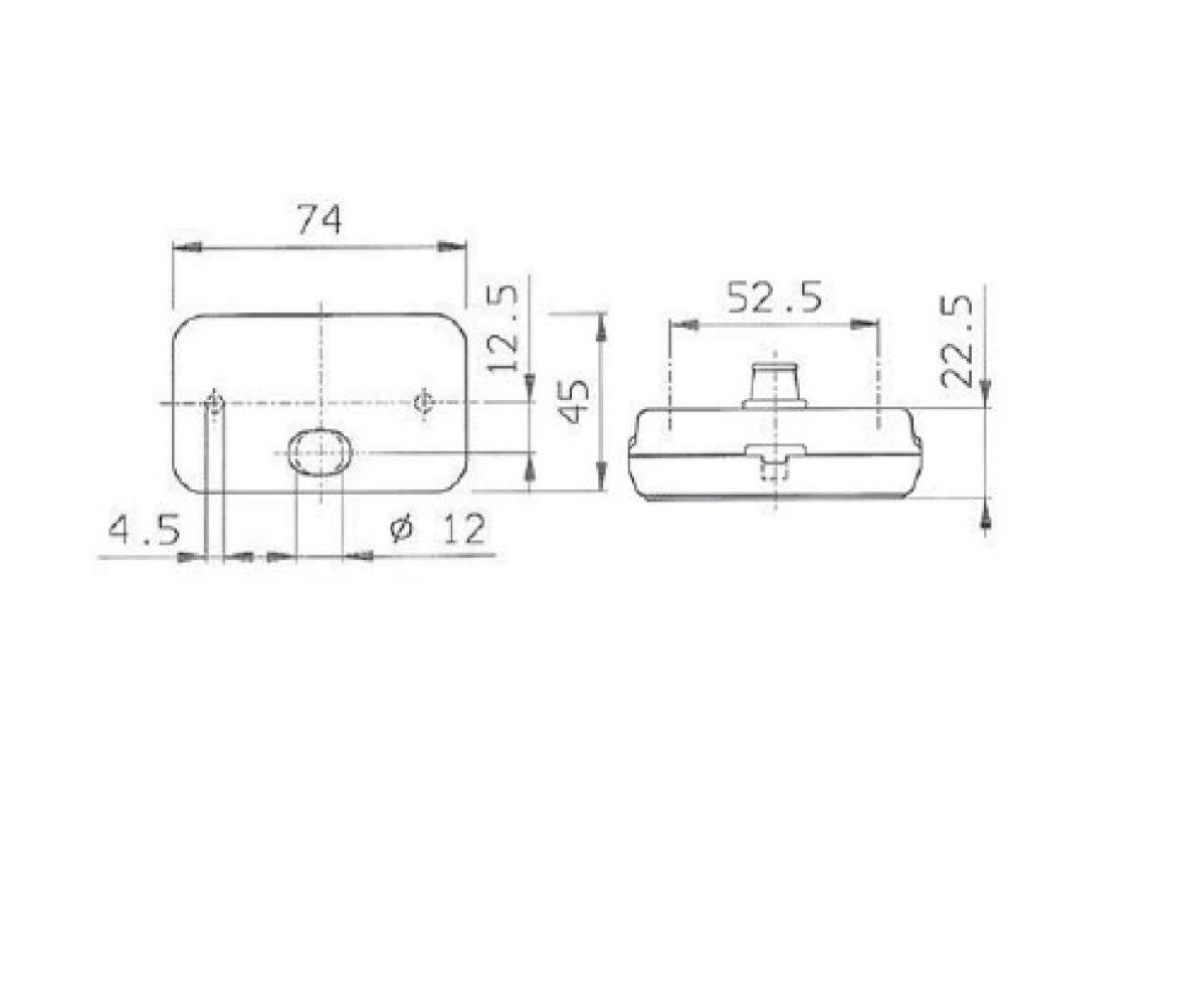 Jokon Zijmarkering SMLR130 Rechthoekig Opbouw Oranje Jokon Zijmarkering SMLR130 Rechthoekig Opbouw Oranje