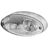 Hella Breedtelicht LED Ovaal Opbouw Wit Onderplaat Zilver