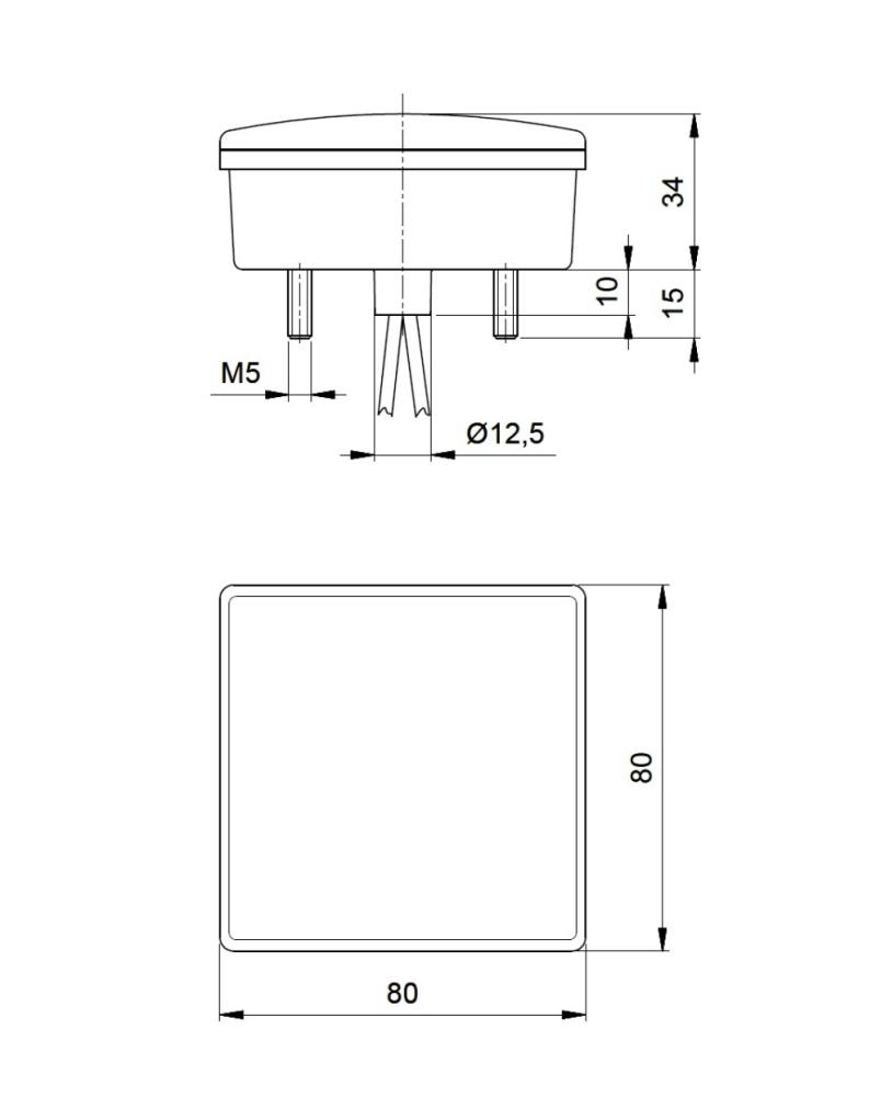 Jokon Remlicht/Achterlicht LED 280 Vierkant Wit Jokon Remlicht/Achterlicht LED 280 Vierkant Wit