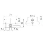 Jokon Breedtelicht PLR130 met Reflector Rechthoekig Opbouw Wit