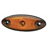 Hella Zijmarkering LED Ovaal Opbouw Oranje-Zwart Frame
