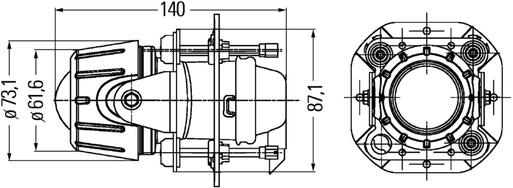 Hella Mistlicht Premium H3 Rond Wit Hella Mistlicht Premium H3 Rond Wit