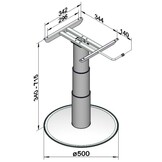 Ilse Vrijstaande Lifttafelpoot 7032 G06 34/71.5cm