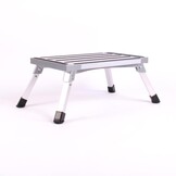HTD Opstap Aluminium Enkel Zilver