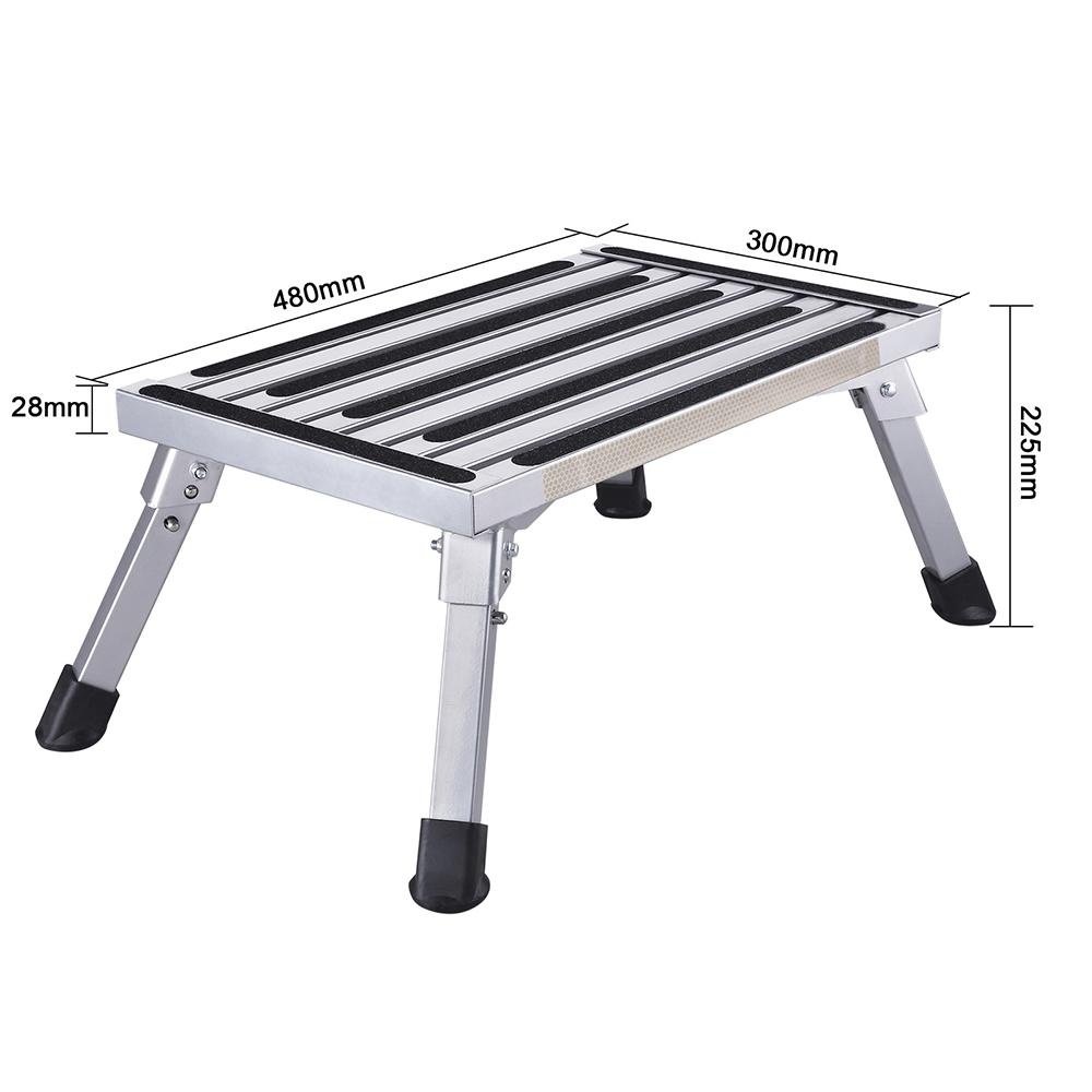 HTD Opstap Aluminium Enkel Zilver