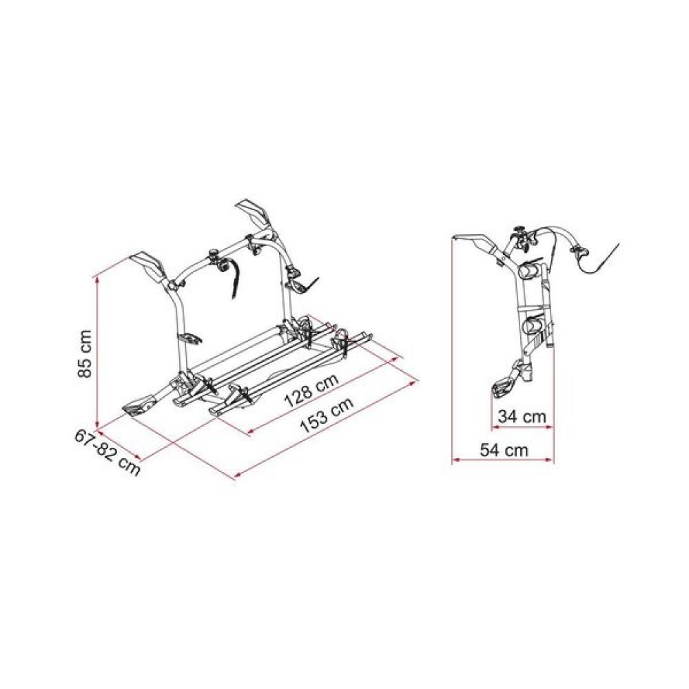 Fiamma Carry-Bike VW T6 Pro Deep Black Gemonteerd