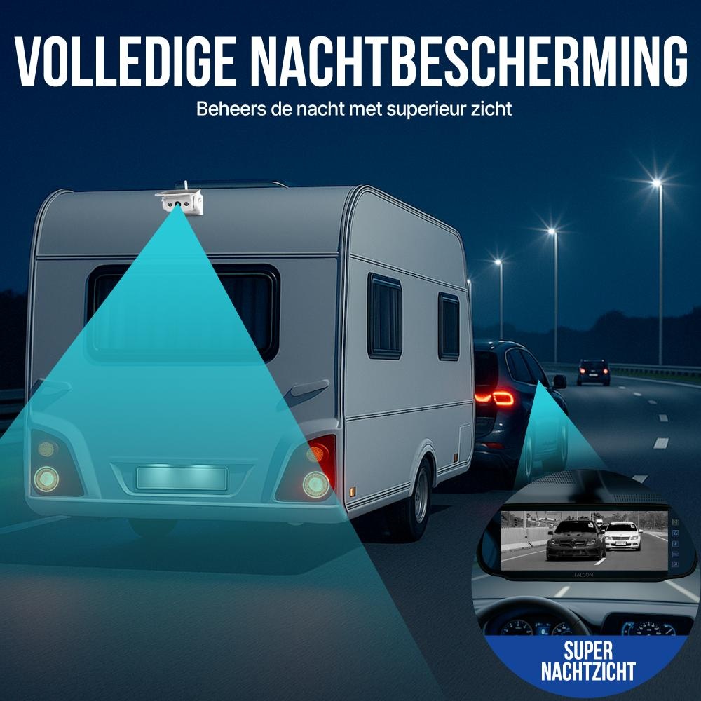 Falcon Achteruitrijcamera + Digitale Spiegel