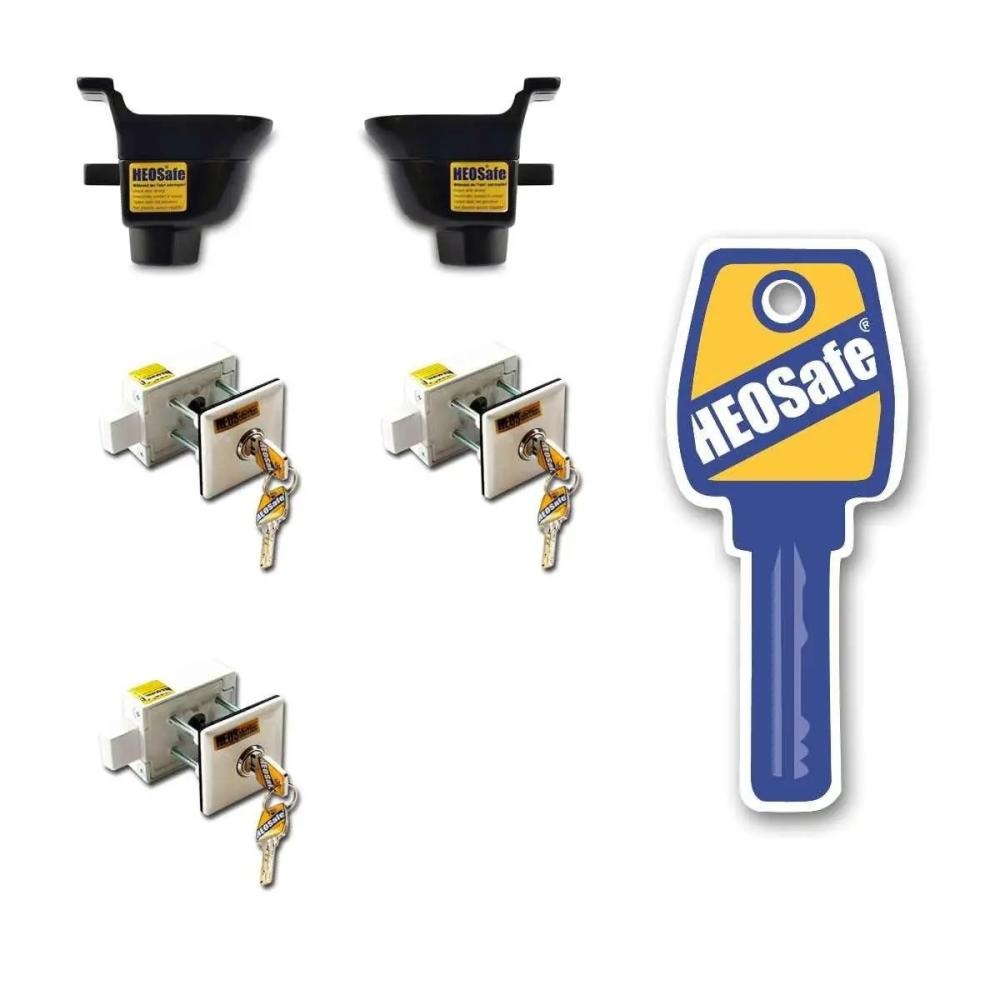 HEOSafe Sloten Set Ford Transit Wit >2014 5st. HEOSafe Sloten Set Ford Transit Wit >2014 5st.