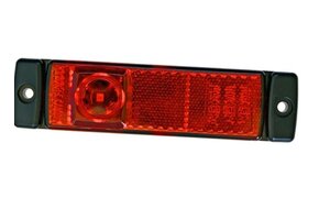 Hella Markering LED met Reflector Rechthoekig Opbouw Rood 50cm Kabel