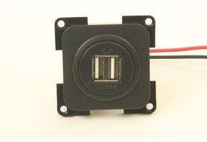 Presto Contactdoos 2x USB Lader 12V Inbouw S-10.000 Zwart