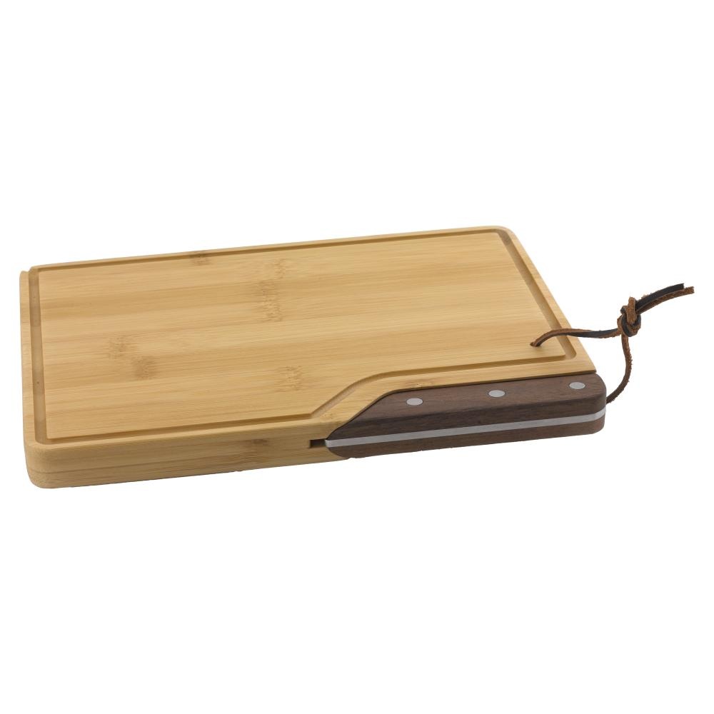 ViaMondo Snijplank met Mes Bamboe ViaMondo Snijplank met Mes Bamboe