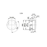 Jokon Knipperlicht/Achterlicht LED 726 Rond Wit